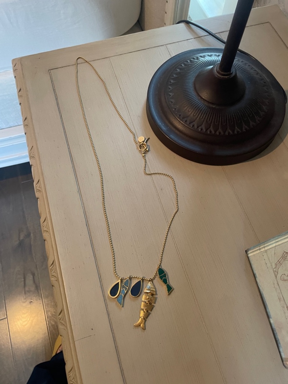 Tory Burch Fish Charm Necklace